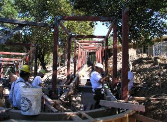 Formwork Preparation for Concrete Ramp (Disabeled/ADA Access)