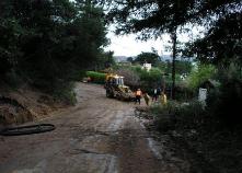 Downhill Clean-up Operations after Mudslide